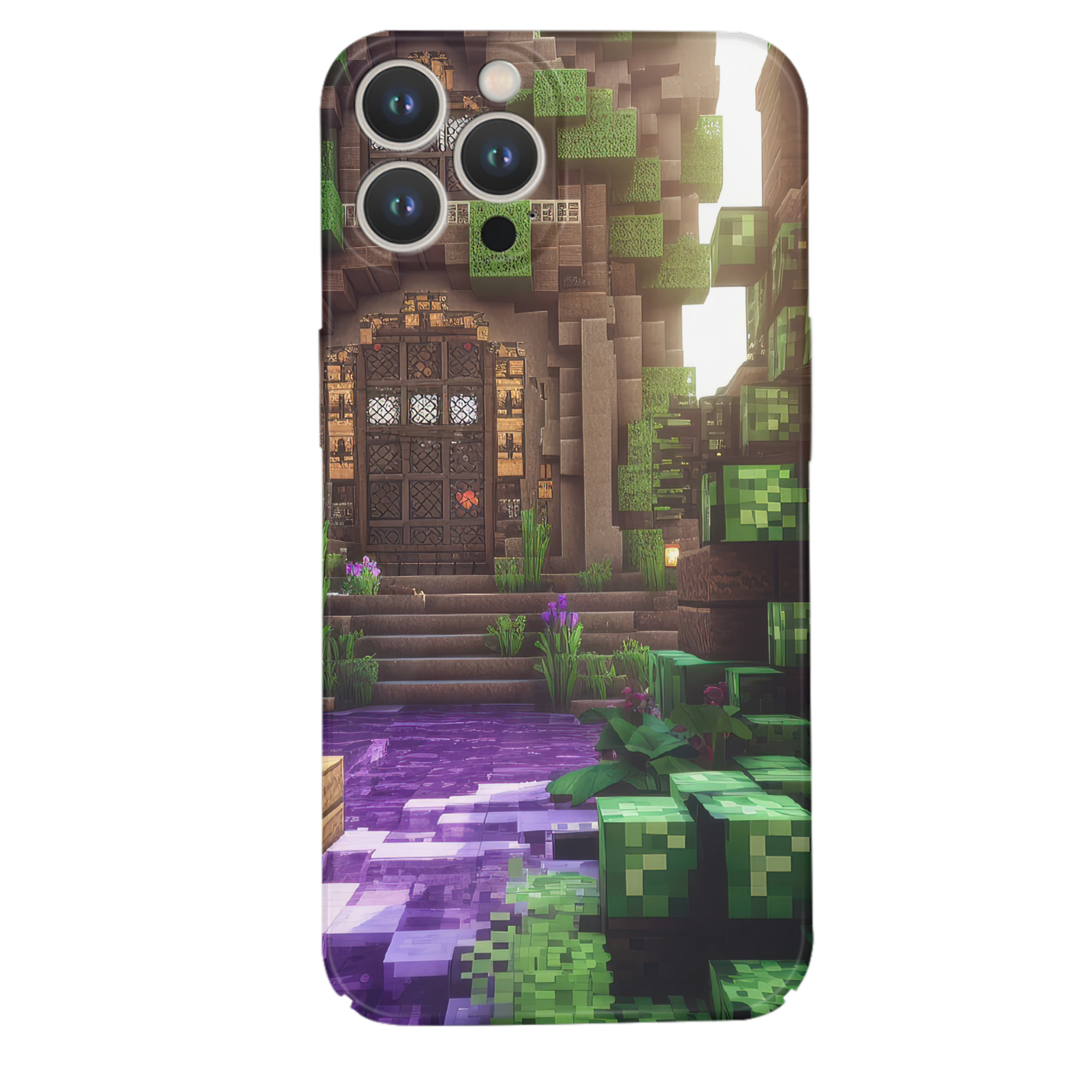 （画像用） マインクラフト ブロックの世界 Minecraft MC Block world 【iPhone 14シリーズ対応】ハードケース